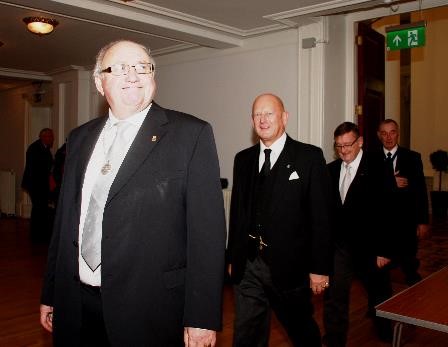 Depute Provost Bro David Wilson  Bro James P Livingstone RWPGM Bro Alistair Glenny PM  Bro Willie Lawson RWM 68 Top table 1